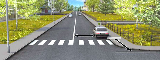 Билет 1, вопрос 12, В каком случае водителю разрешается поставить автомобиль на стоянку в указанном месте?