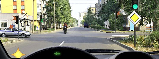 Билет 21, вопрос 13, Кому Вы должны уступить дорогу при повороте налево.