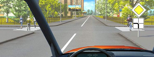 Билет 24, вопрос 15, В каком случае Вы обязаны уступить дорогу пешеходам?