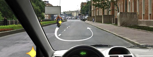 Билет 30, вопрос 8, Вы намерены начать движение от тротуара. Должны ли Вы уступить дорогу мотоциклу, выполняющему разворот?